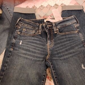 Levi Boyfriend Cuffed Blue Jeans